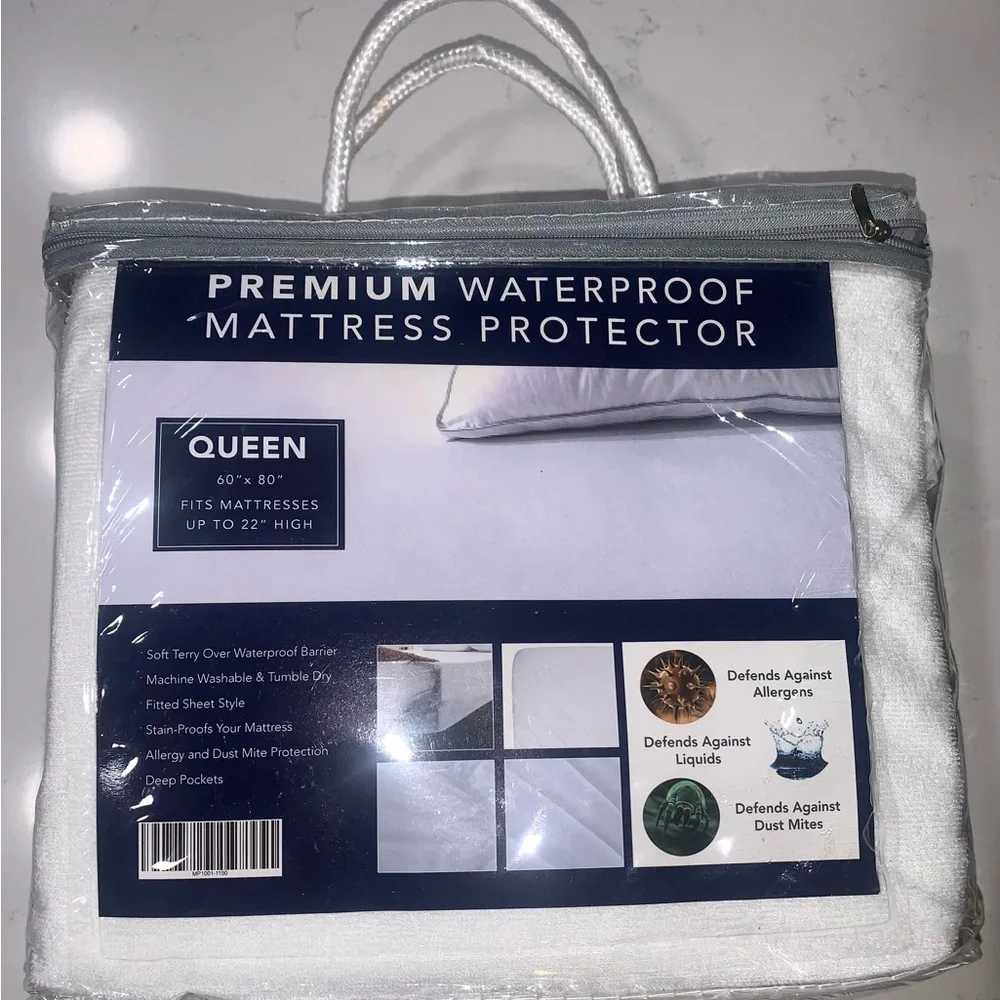 Queen Size White Mattress Cover - Breathable Protective Mattress Protector